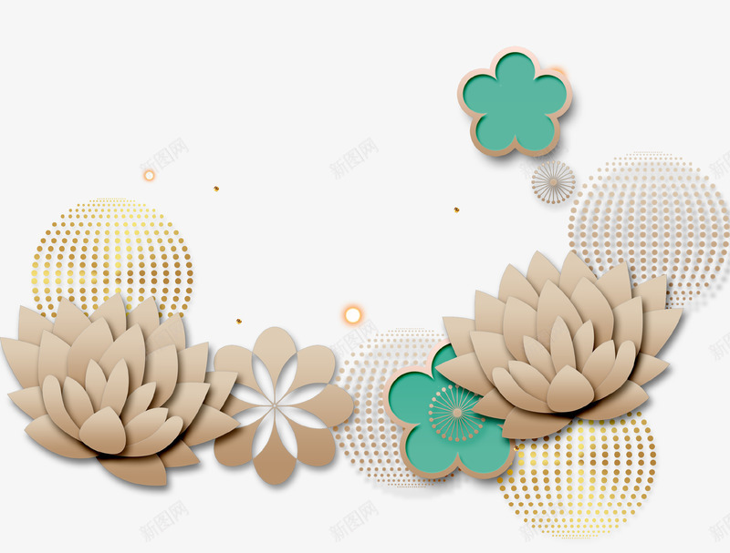 3D立体剪纸花朵png免抠素材_新图网 https://ixintu.com 3D 3D微立体 3D立体纸雕 剪纸 立体 立体剪纸 立体花朵 花朵