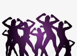 紫色人头跳舞人群高清图片