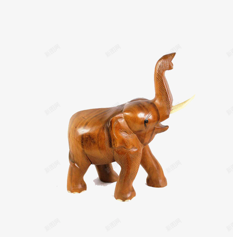 木雕大象png免抠素材_新图网 https://ixintu.com 创意 创意木制品 动物木雕 大象 居家 木雕 装饰