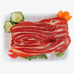 牛肉切块盘装生肉高清图片