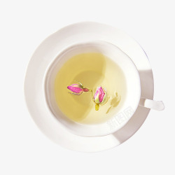 花茶一朵一杯一杯法兰西玫瑰花茶高清图片