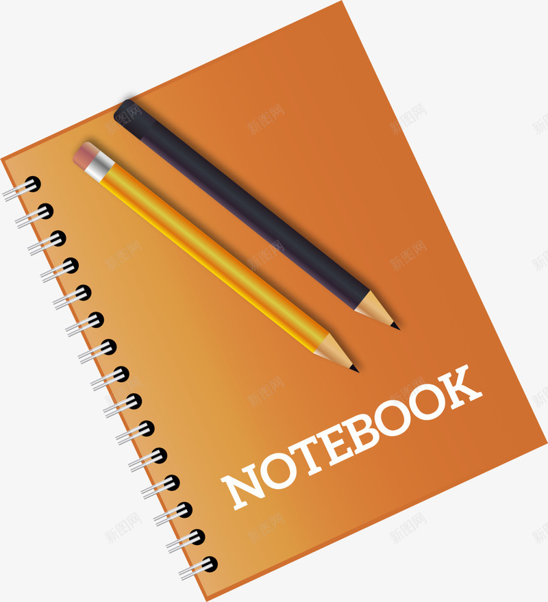 开学季黄色笔记本png免抠素材_新图网 https://ixintu.com notebook 多彩铅笔 学习用品 开学季 记事本 黄色笔记本