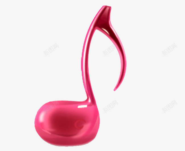 有质感的粉色3D音乐符号png免抠素材_新图网 https://ixintu.com 3D 元素 模型 粉色 质感 音乐符号