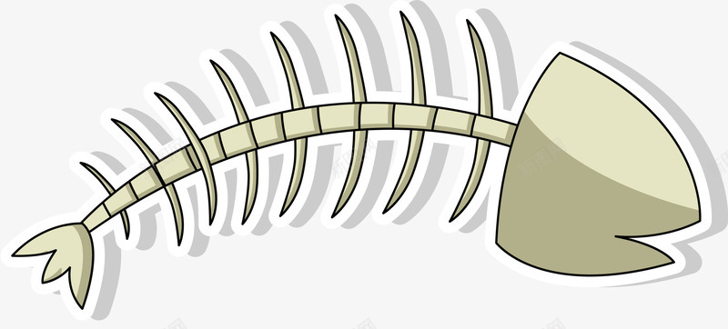 细密弯曲的灰色鱼骨矢量图ai免抠素材_新图网 https://ixintu.com 卡通 扁平风格 灰色鱼骨 白色鱼骨 矢量图 矢量鱼骨 细密弯曲 鱼刺 鱼刺骨头 鱼骨图