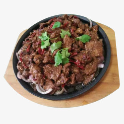 牛肉菜系黑胡椒味佳肴美食铁板牛柳高清图片