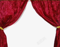 窗帘亚麻面料紫红窗帘高清图片