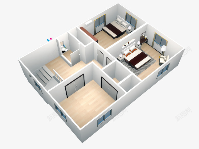 3D模型矢量图ai免抠素材_新图网 https://ixintu.com 3D 室内 模型 矢量图