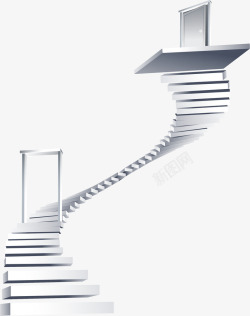 灰色螺旋创意楼梯素材