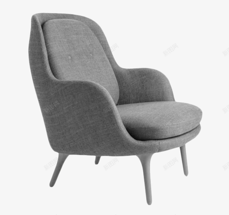高级舒适的沙发实物png免抠素材_新图网 https://ixintu.com 个性 产品实物 创意 座椅 时尚 沙发 灰色 简约 高级灰