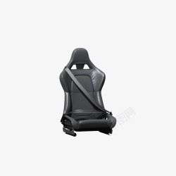 厚实灰色皮质汽车座椅安全带黑灰色皮质汽车座椅高清图片