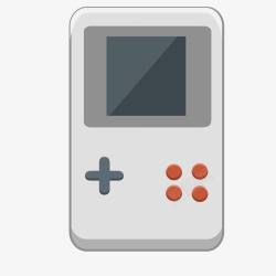 灰色游戏机灰色质感矩形游戏机矢量图图标高清图片
