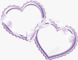 浪漫紫色心型素材
