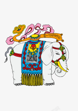 古代大象传统纹样图素材