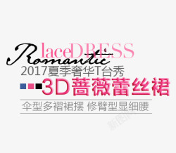 3D蔷薇蕾丝裙3D蔷薇蕾丝裙文字排版高清图片