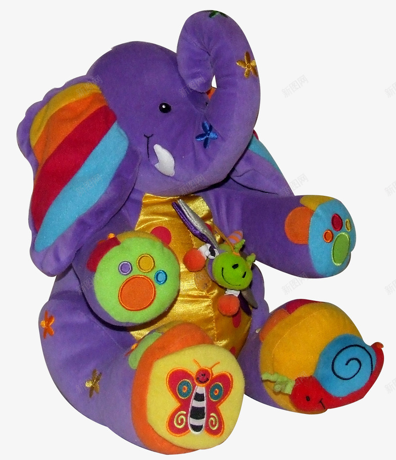 紫色大象png免抠素材_新图网 https://ixintu.com 产品实物 大象 毛绒大象 玩具大象