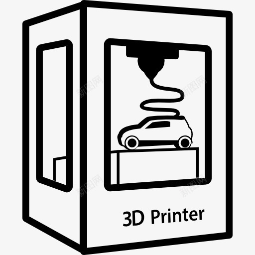 3D打印机打印一个汽车图标png_新图网 https://ixintu.com 3D打印机 工具 工具和用具 打印 打印机 汽车 车辆
