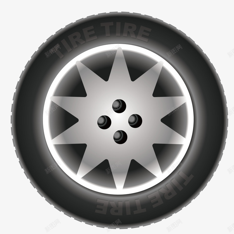 车轱辘png免抠素材_新图网 https://ixintu.com 轮子 轮胎 轮胎矢量图