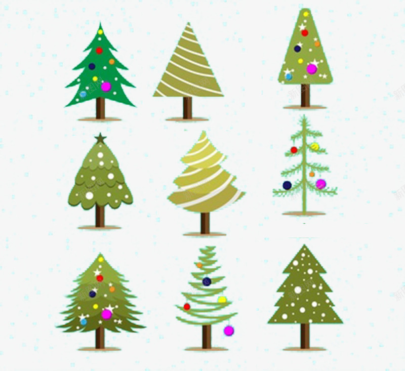 圣诞节日元素树杆png免抠素材_新图网 https://ixintu.com 圣诞树 海报树 热闹圣诞树 雪球树