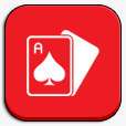 扑克红iphoneipad图标图标