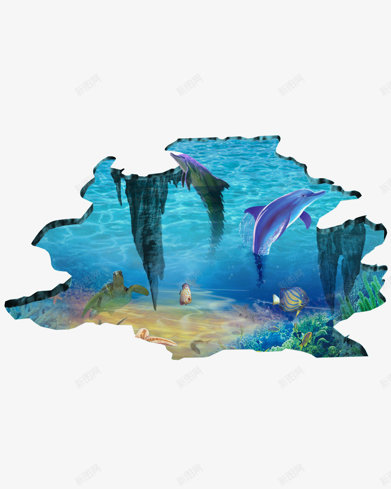 3D海底世界png免抠素材_新图网 https://ixintu.com 3D 海 海底世界 鱼