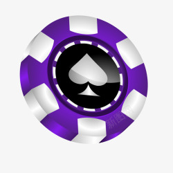 紫色圆形立体博彩赌注素材