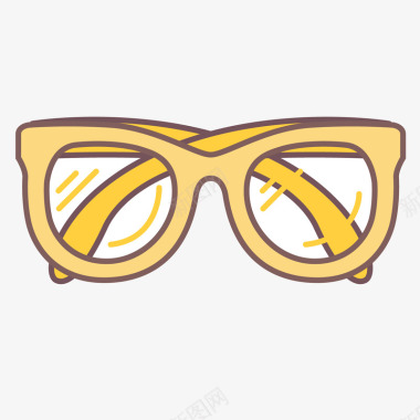 扁平化眼镜图标图标