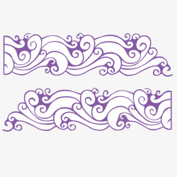 海浪纹理紫色浪花矢量图素材