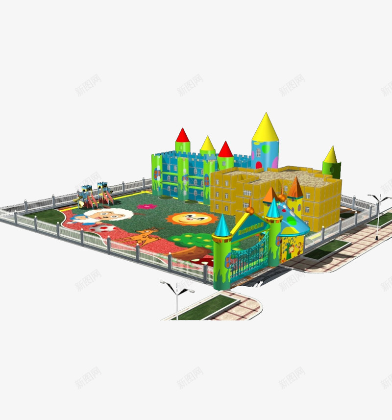 3D幼儿园psd免抠素材_新图网 https://ixintu.com 3D 创意 幼儿园 设计
