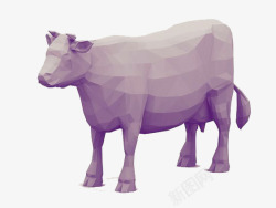 3D打印紫色牛素材