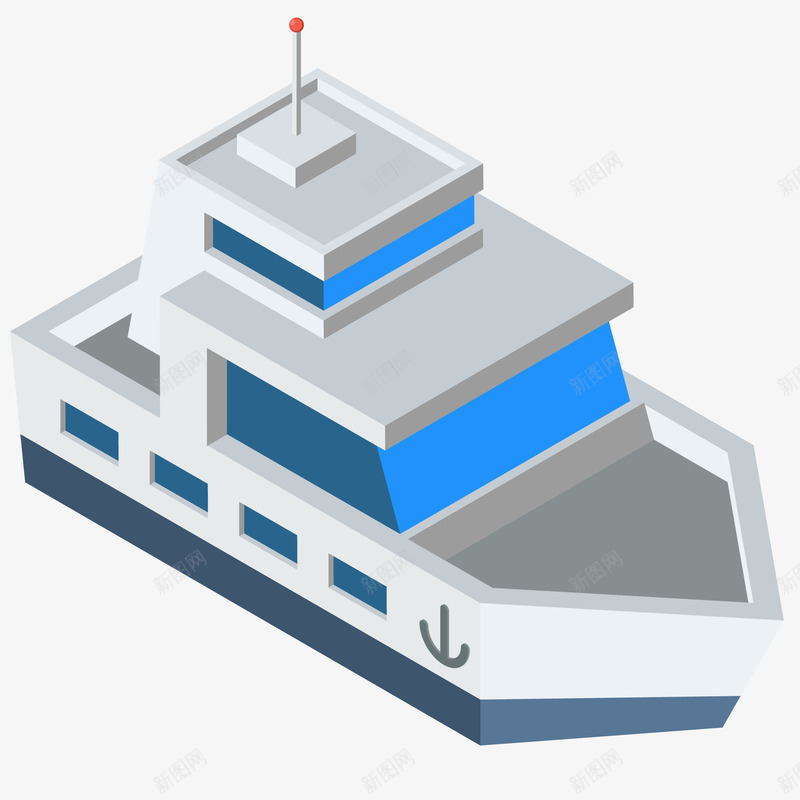 游轮3D图标矢量图ai_新图网 https://ixintu.com 免抠PNG 旅游 游轮 游轮3D图标设计 航海 船 轮船 矢量图