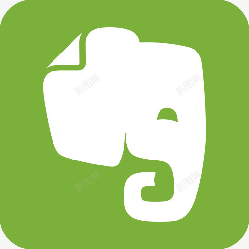 昌大象Evernote社会扁平的圆形矩形png免抠素材_新图网 https://ixintu.com Chang Evernote elephant evernote 大象 昌
