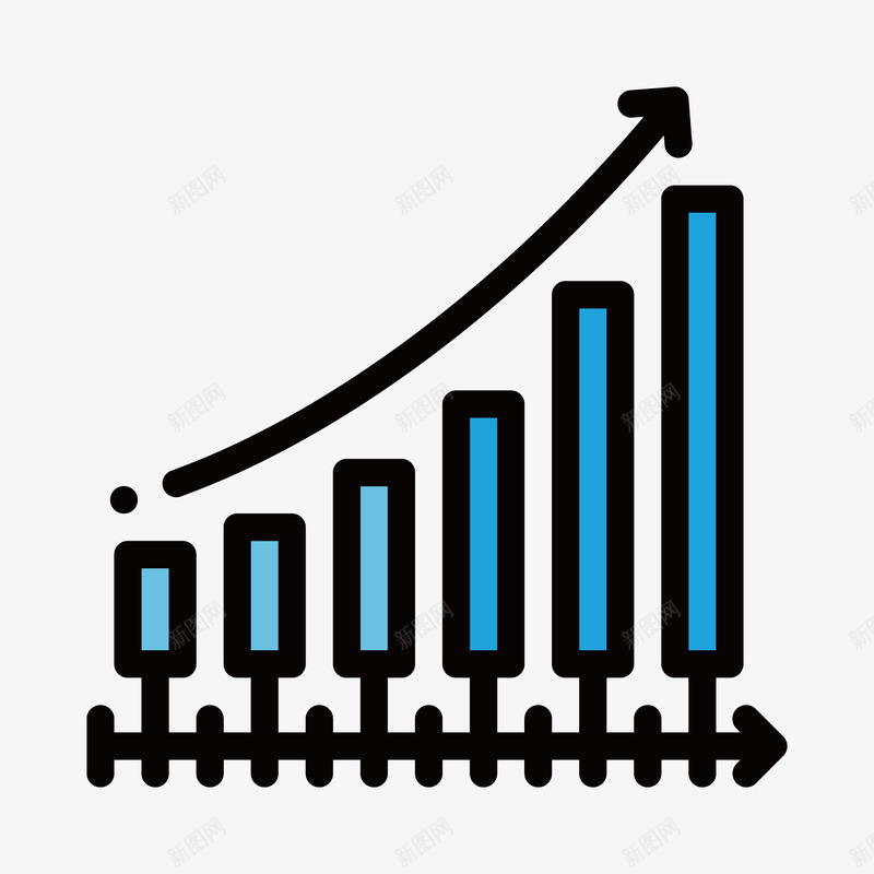 扁平化业绩图矢量图图标ai_新图网 https://ixintu.com UI图标 h5图标 业绩图 扁平化 扁平化UI 游戏UI 界面UI 网页UI 矢量图