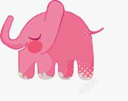粉色卡通大象素材