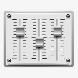 灰色渐变质感滑块开关矢量图素材