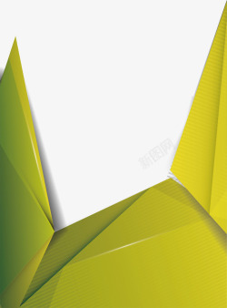 绿色不规则几何体素材