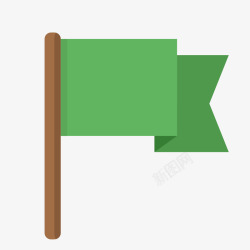 绿色旗帜素材