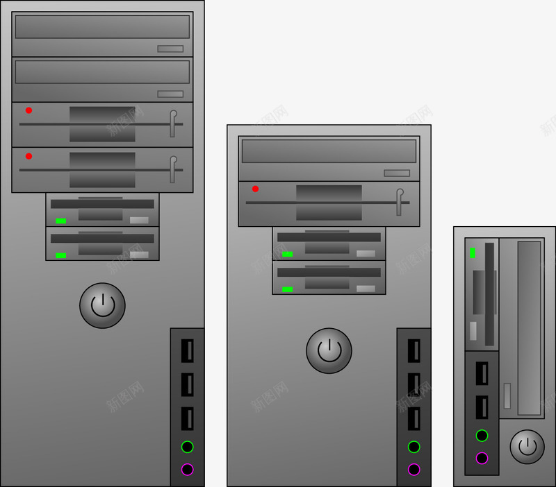 主机矢量图ai免抠素材_新图网 https://ixintu.com 主机 免费矢量下载 服务器 灰色 计算机 矢量图
