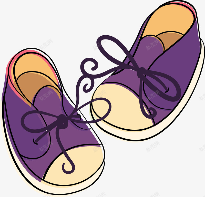 紫色卡通鞋子png免抠素材_新图网 https://ixintu.com 卡通鞋子 矢量鞋子 紫色鞋子 鞋子