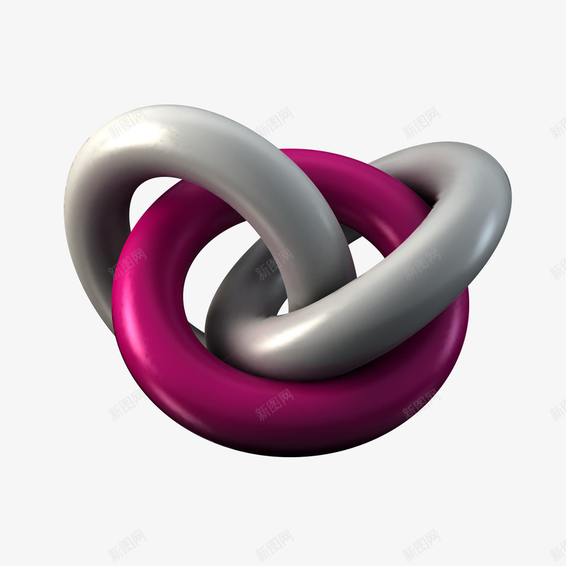 3D圆环png免抠素材_新图网 https://ixintu.com 模型设计 立体设计