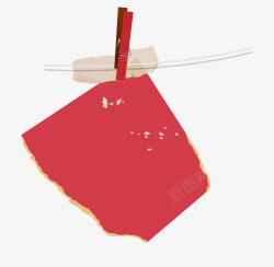 红色卡纸红色撕纸标签背景高清图片