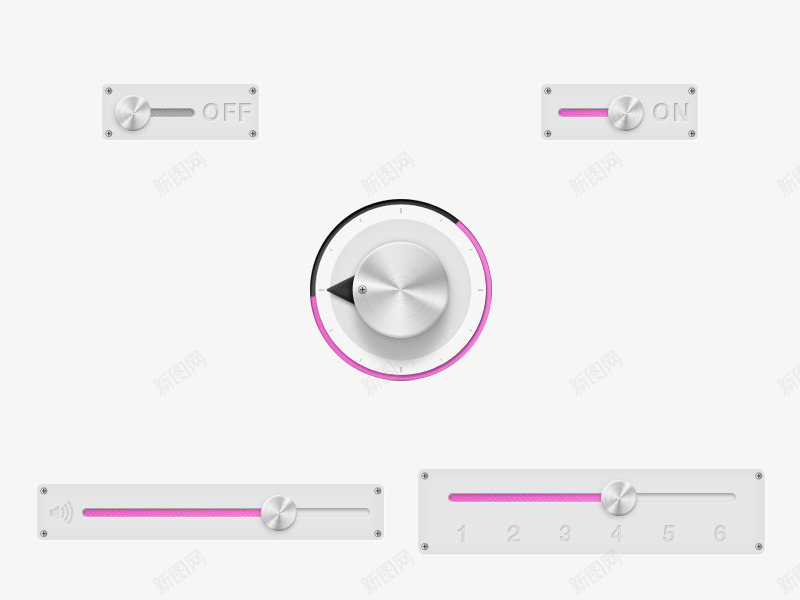 界面图标psd_新图网 https://ixintu.com UI 图标 按钮 搜索 玻璃 界面 登录 简单 质感 金属