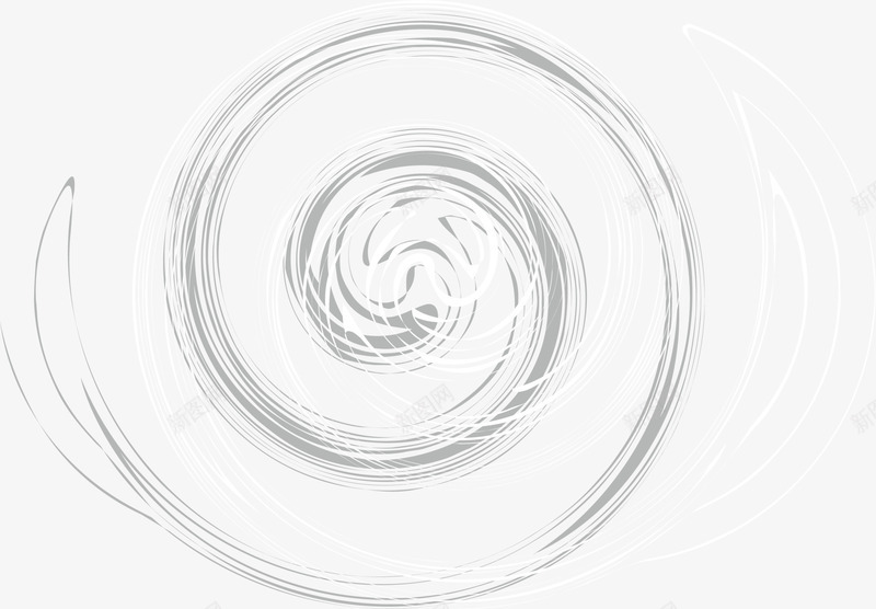 灰色线条圆圈png免抠素材_新图网 https://ixintu.com 免抠PNG 图案 圆圈 旋涡 灰色 线条 花纹