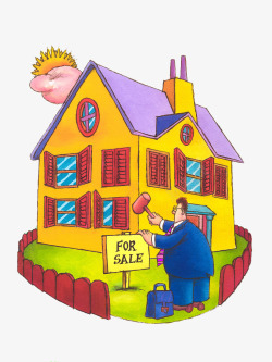 中介人员漫画买卖房子高清图片