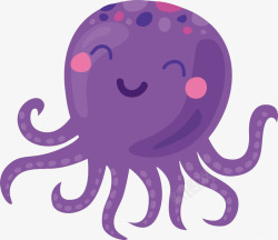 紫色水生章鱼图素材