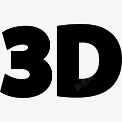 电影院文字3D文字图标高清图片