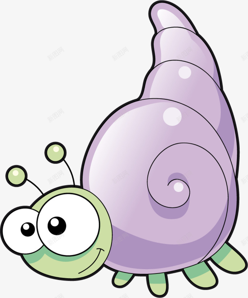 海洋生物紫色海螺png免抠素材_新图网 https://ixintu.com 一个海螺 卡通海螺 呆萌海螺 海洋生物 海生生物 紫色海螺