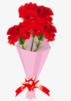 母亲节红色康乃馨花朵素材