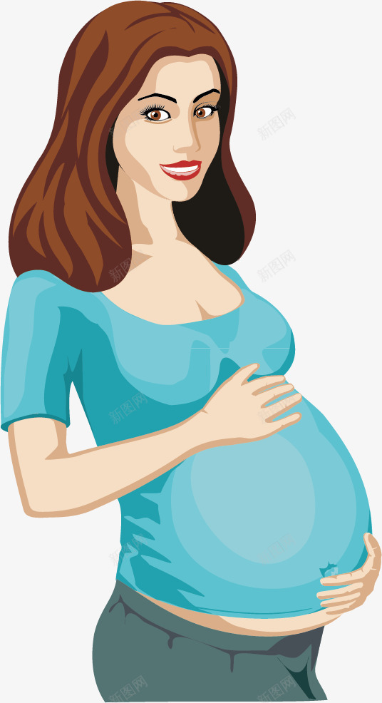 孕妇png免抠素材_新图网 https://ixintu.com 人物 妇女 妈妈 孕妇 插画 母亲