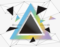 重叠图案三角形主题创意图案图高清图片
