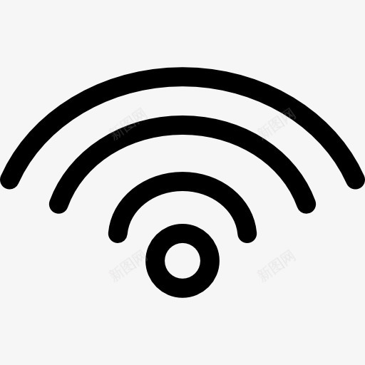 全WiFi信号图标png_新图网 https://ixintu.com 互联网连接 技术 无线互联网 无线连接 连接